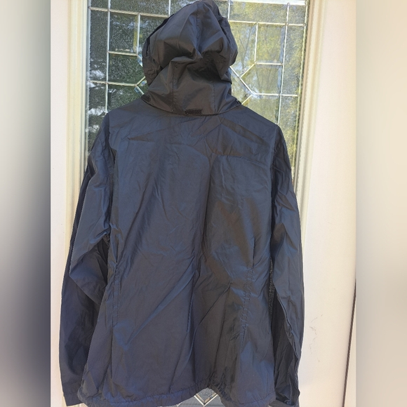COLUMBIA Windbreaker Nylon Hooded Black Vented Switchback Rain Jacket Size XXL - Picture 11 of 11